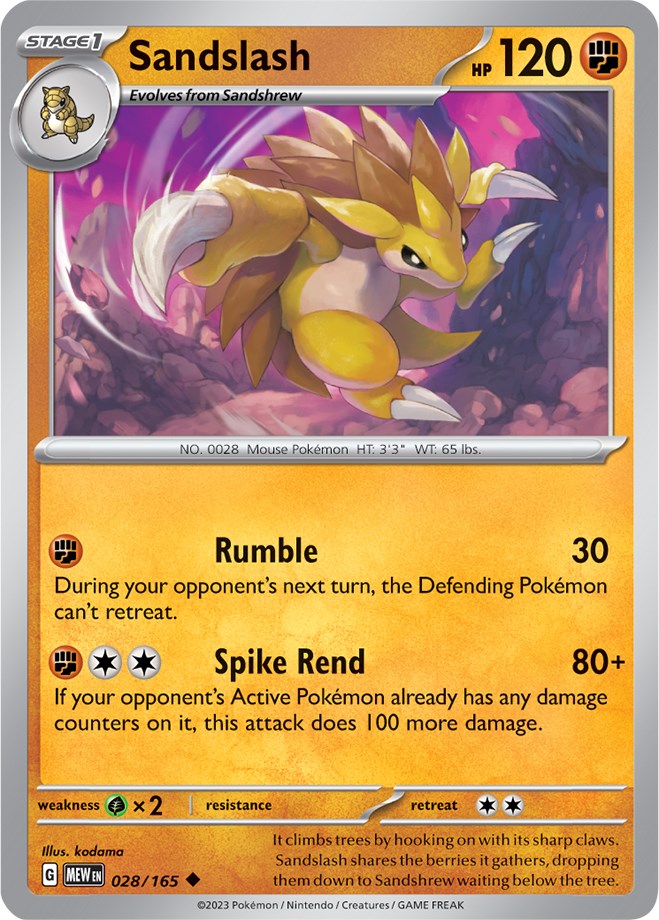 Sandslash (028/165) [Scarlet & Violet: 151] | Gamers Paradise