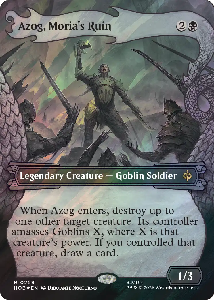 Azog, Moria's Ruin (Showcase) (Surge Foil) [The Hobbit] | Gamers Paradise