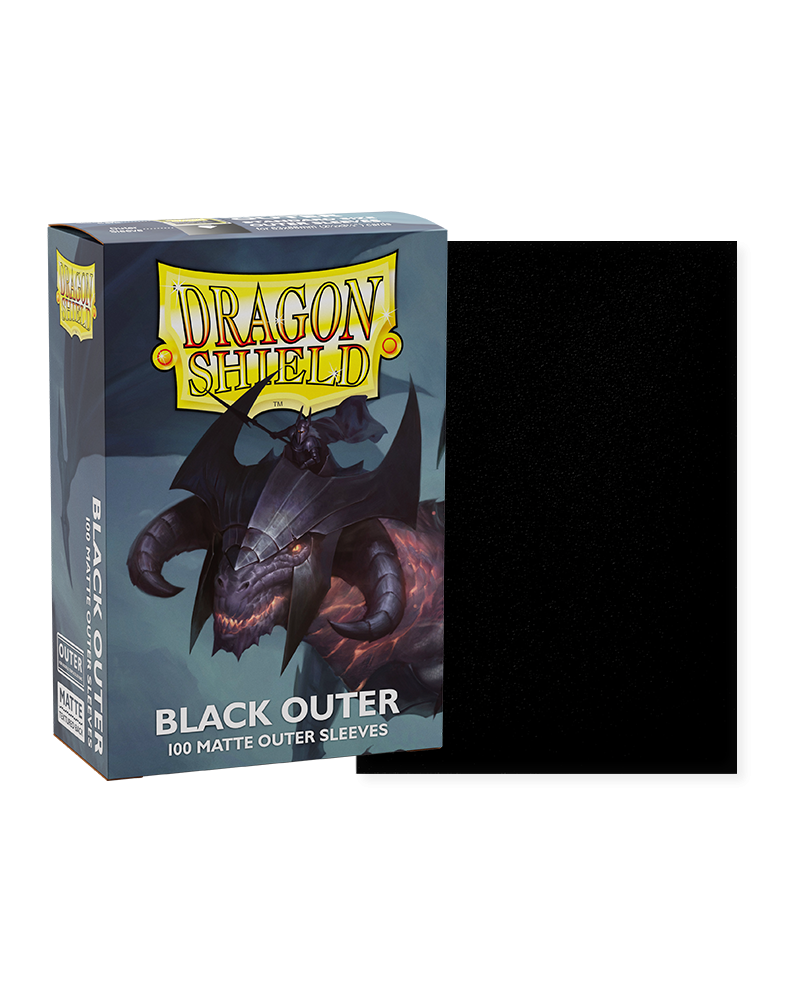 Dragon Shield: 100ct Outer Sleeves - Matte Black (Standard) | Gamers Paradise