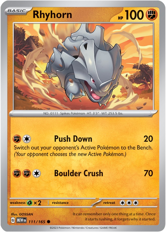Rhyhorn (111/165) [Scarlet & Violet 151] | Gamers Paradise