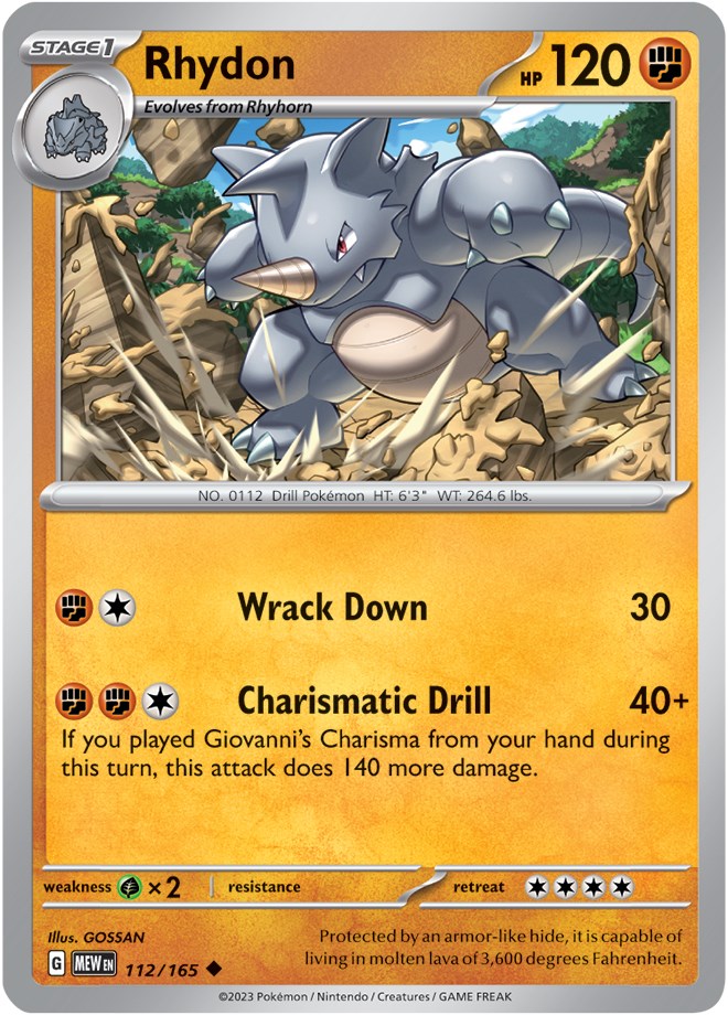 Rhydon (112/165) [Scarlet & Violet: 151] | Gamers Paradise