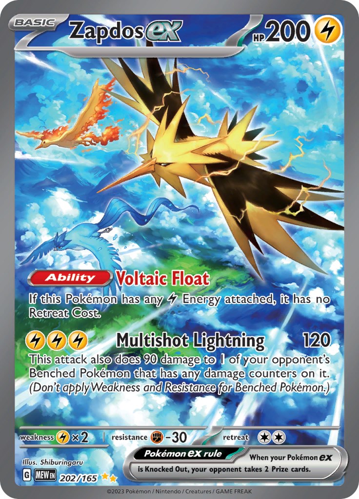 Zapdos ex (202/165) [Scarlet & Violet: 151] | Gamers Paradise