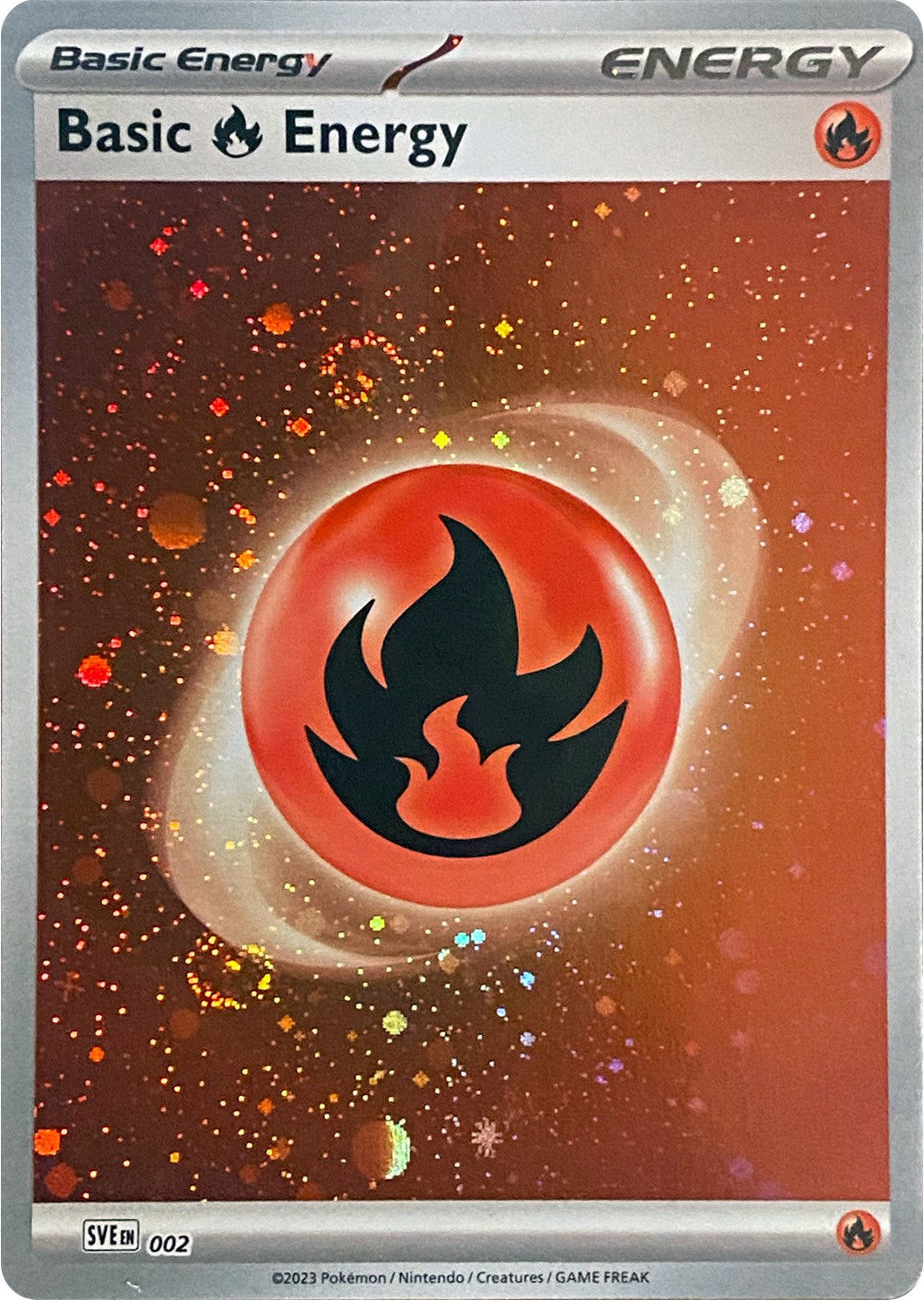 Basic Fire Energy (002) (Cosmos Holo) [Scarlet & Violet: Base Set] | Gamers Paradise