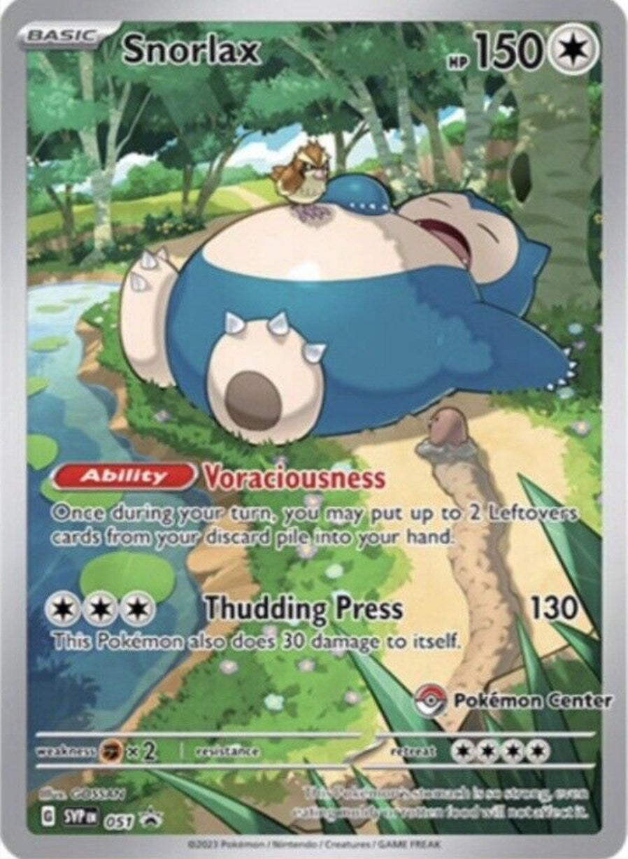 Snorlax (051) (Pokemon Center Exclusive) [Scarlet & Violet: Black Star Promos] | Gamers Paradise