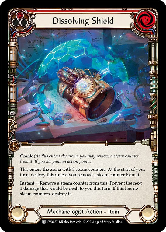 Dissolving Shield (Red) [EVO087] (Bright Lights)  Rainbow Foil | Gamers Paradise