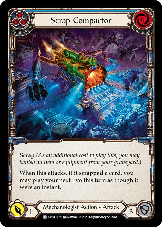 Scrap Compactor (Blue) [EVO131] (Bright Lights)  Rainbow Foil | Gamers Paradise