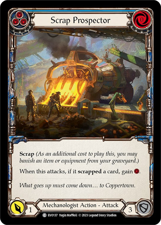 Scrap Prospector (Blue) [EVO137] (Bright Lights)  Rainbow Foil | Gamers Paradise