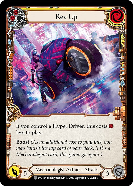 Rev Up (Yellow) [EVO184] (Bright Lights)  Rainbow Foil | Gamers Paradise