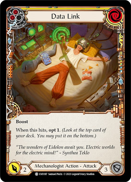 Data Link (Yellow) [EVO187] (Bright Lights)  Rainbow Foil | Gamers Paradise