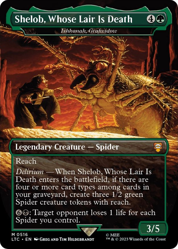 Shelob, Whose Lair Is Death - Ishkanah, Grafwidow (Borderless) [The Lord of the Rings: Tales of Middle-Earth Commander] | Gamers Paradise