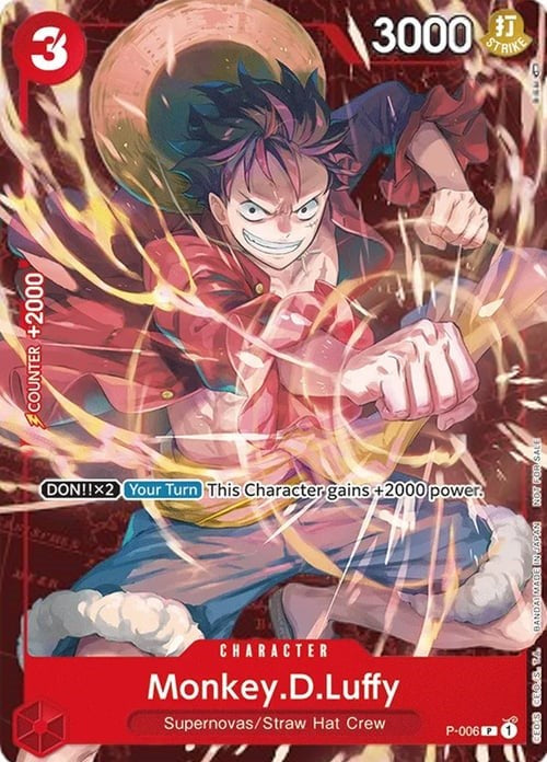 Monkey.D.Luffy (P-006) (Retail Promo) [One Piece Promotion Cards] | Gamers Paradise