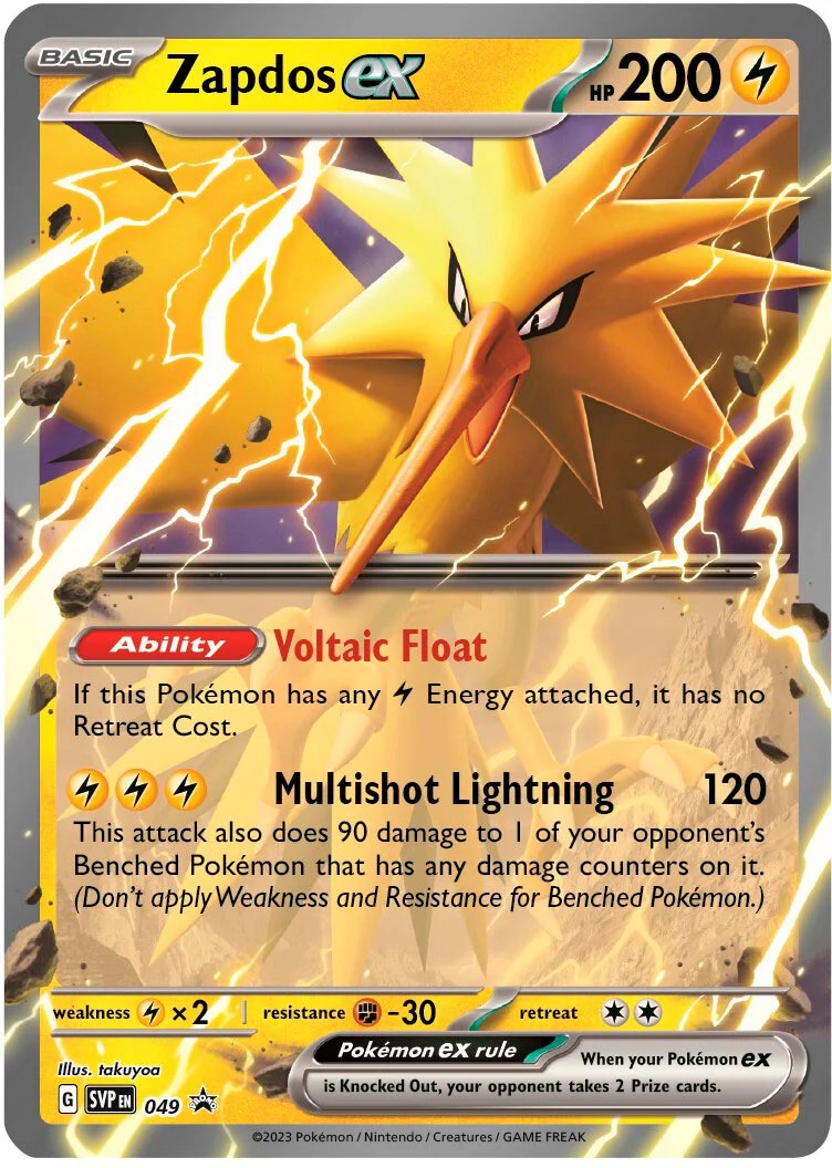 Zapdos ex (049) [Scarlet & Violet: Black Star Promos] | Gamers Paradise