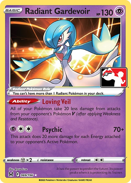 Radiant Gardevoir (069/196) [Prize Pack Series Three] | Gamers Paradise