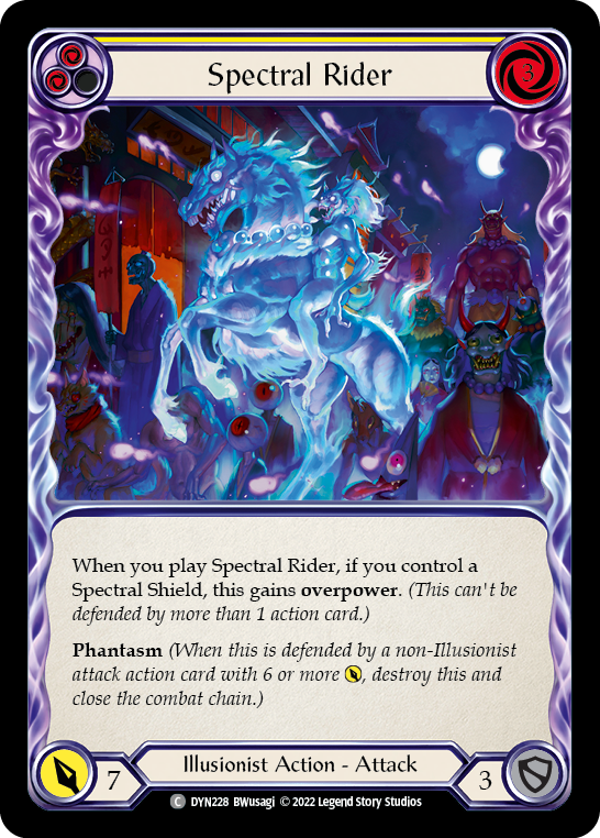 Spectral Rider (Yellow) [DYN228] (Dynasty)  Rainbow Foil | Gamers Paradise