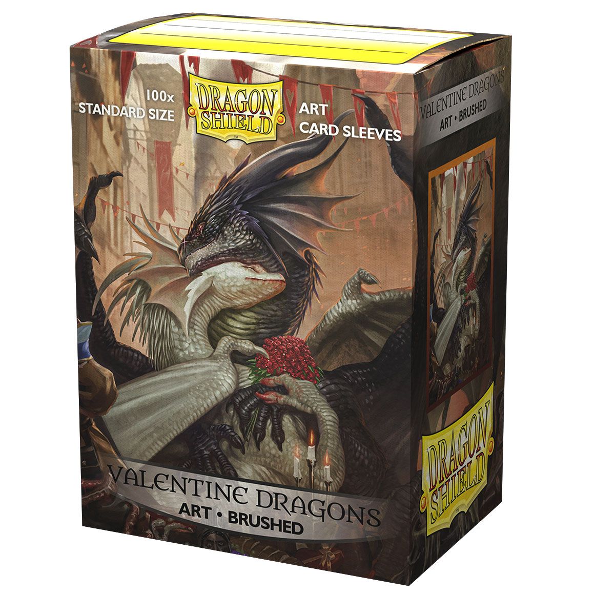 Dragon Shield: Standard 100ct Brushed Art Sleeves - Valentine Dragons (2021) | Gamers Paradise