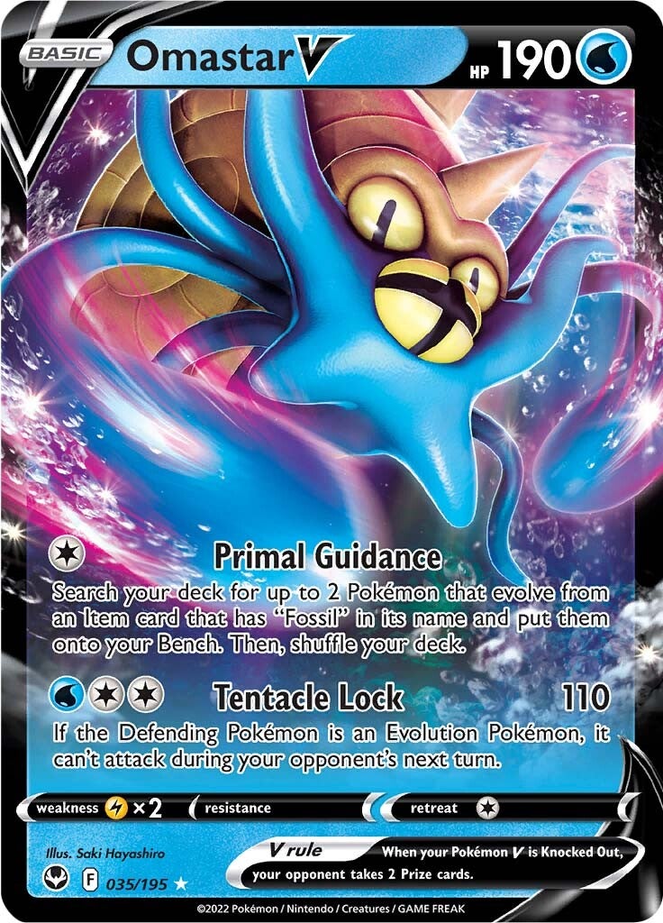 Omastar V (035/195) [Sword & Shield: Silver Tempest] | Gamers Paradise