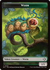 Merfolk // Worm Double-Sided Token [Lorwyn Eclipsed Tokens] | Gamers Paradise