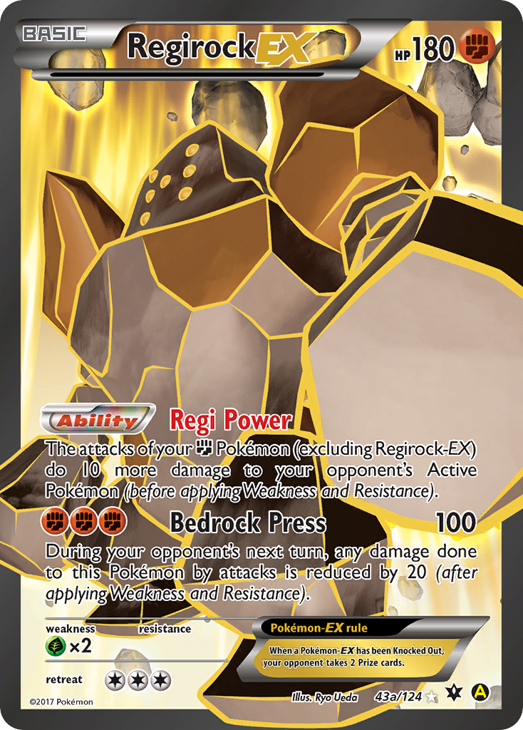 Regirock EX (43a/124) [Alternate Art Promos] | Gamers Paradise