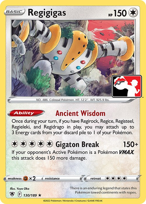Regigigas (130/189) [Prize Pack Series Three] | Gamers Paradise