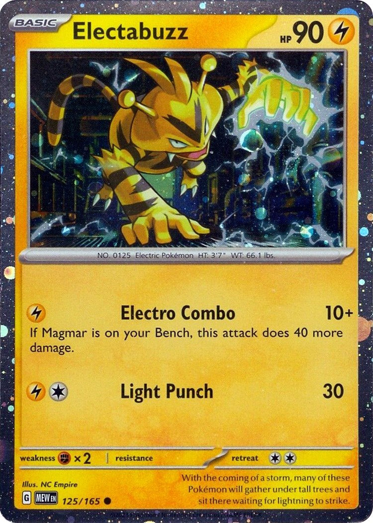 Electabuzz (125/165) (Cosmos Holo) [Miscellaneous Cards] | Gamers Paradise