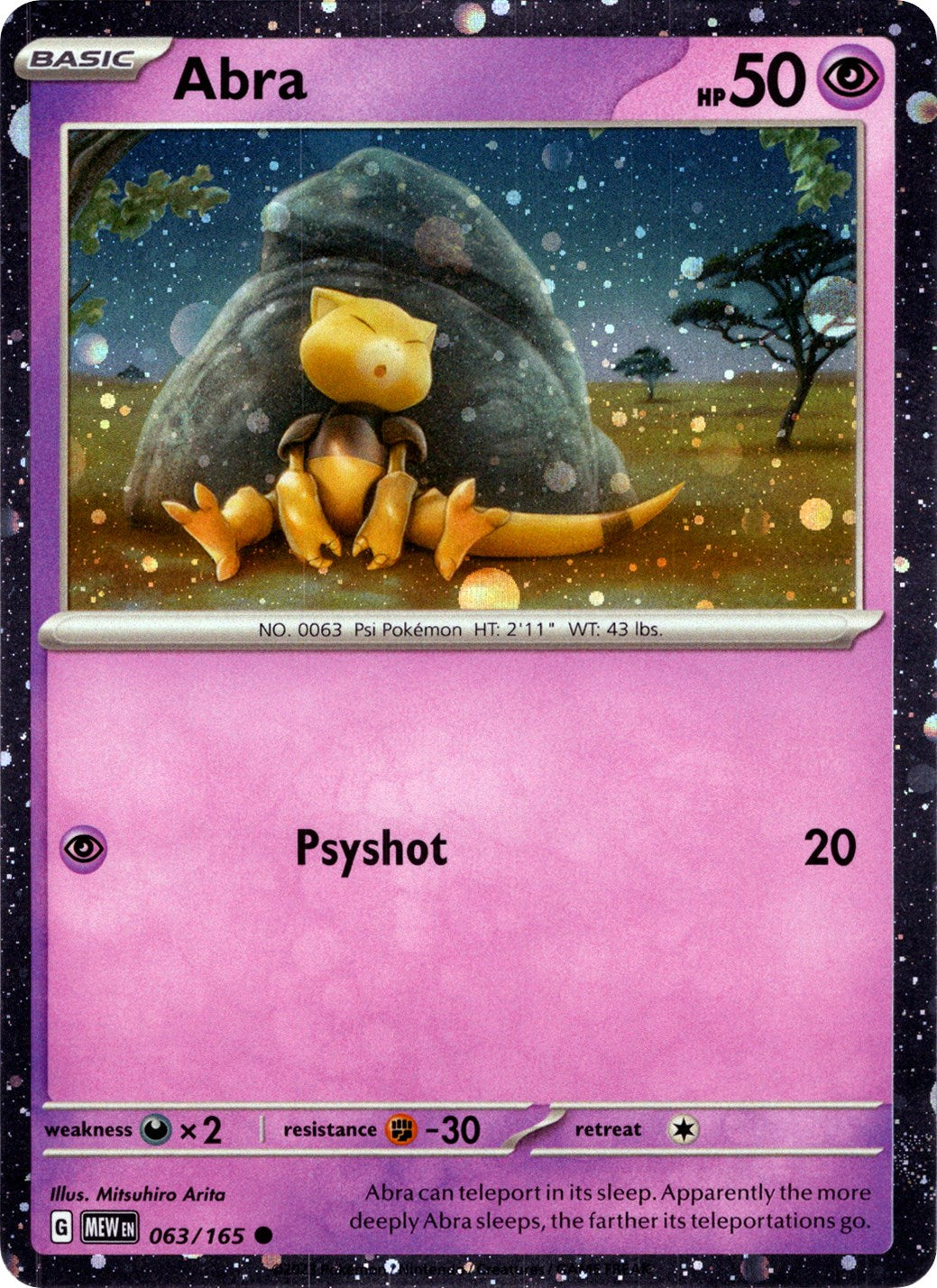 Abra (063/165) (Cosmos Holo) [Miscellaneous Cards] | Gamers Paradise