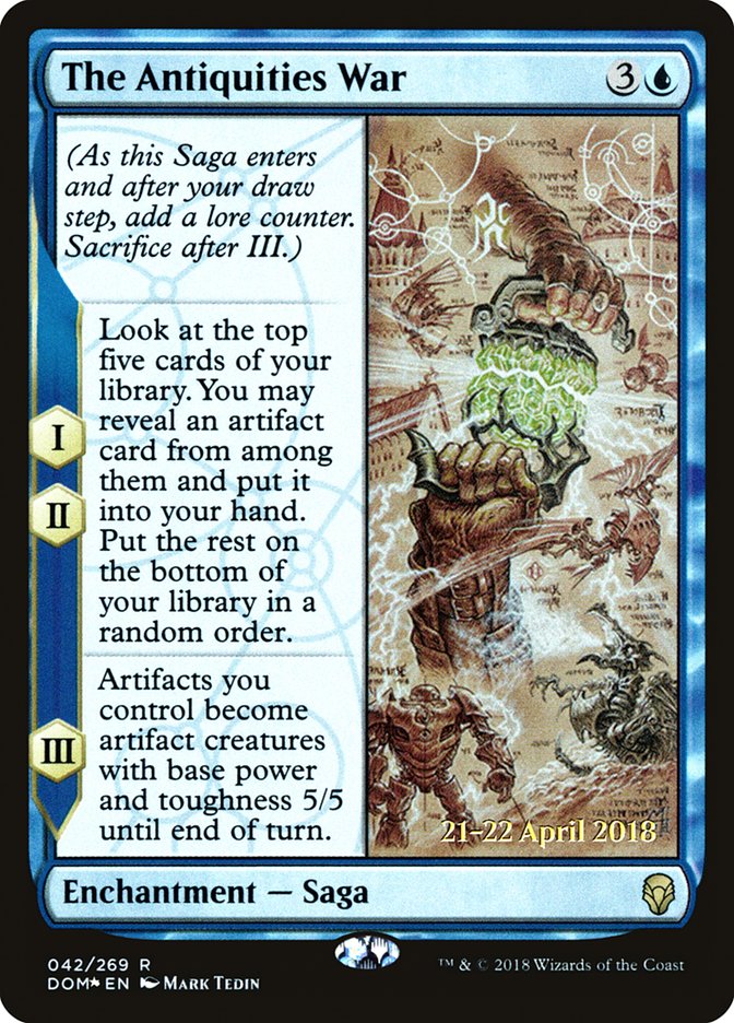 The Antiquities War [Dominaria Prerelease Promos] | Gamers Paradise