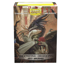 Dragon Shield: Standard 100ct Brushed Art Sleeves - Valentine Dragons (2021) | Gamers Paradise