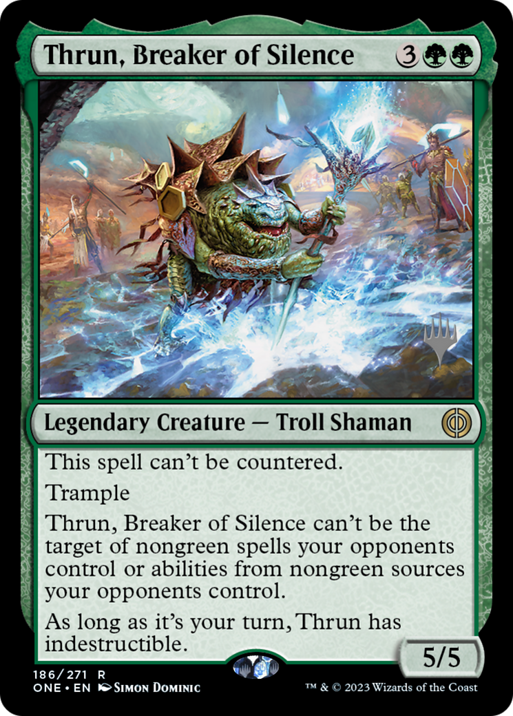 Thrun, Breaker of Silence (Promo Pack) [Phyrexia: All Will Be One Promos] | Gamers Paradise