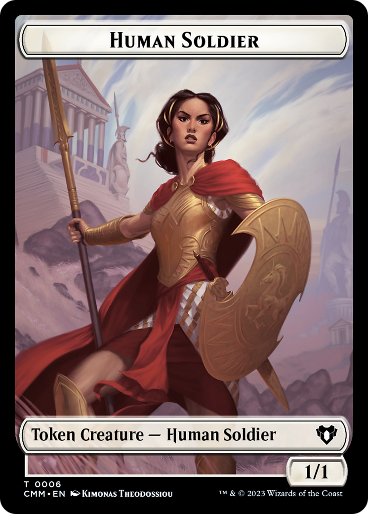 Human Soldier // Knight Double-Sided Token [Commander Masters Tokens] | Gamers Paradise