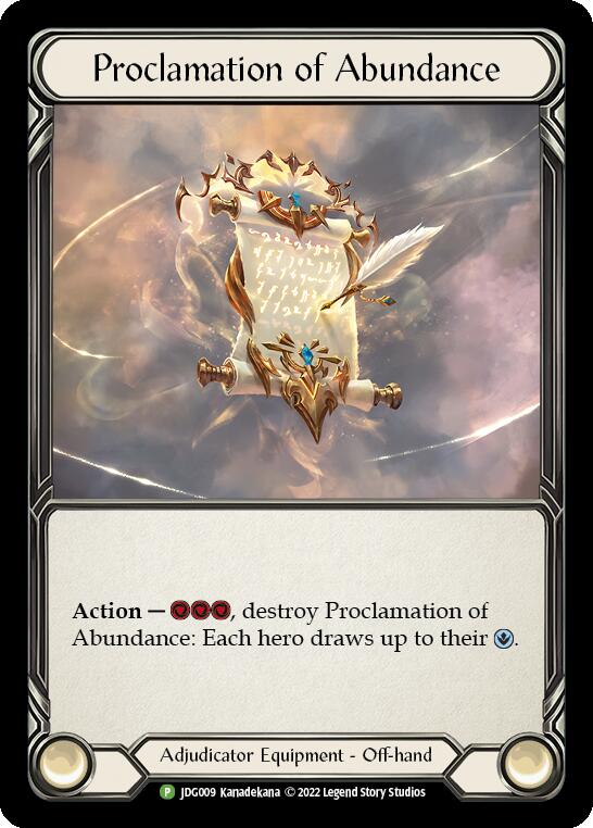 Proclamation of Abundance [JDG009] (Promo)  Cold Foil | Gamers Paradise