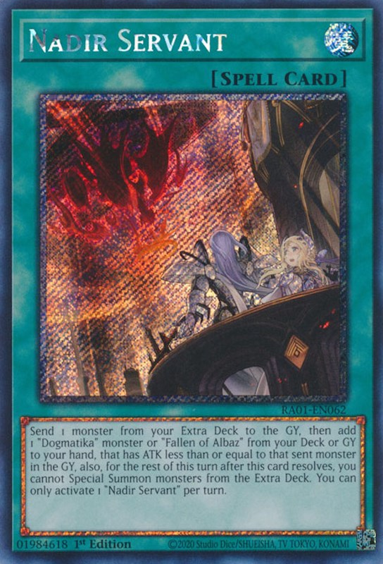 Nadir Servant [RA01-EN062] Platinum Secret Rare | Gamers Paradise