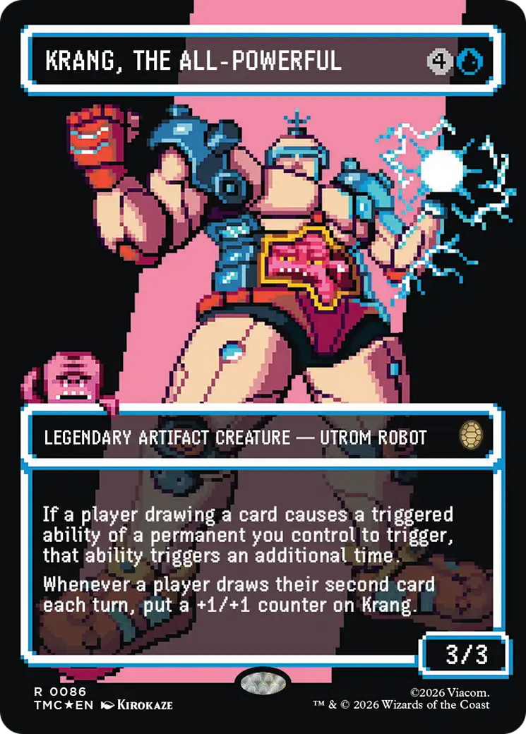 Krang, the All-Powerful (Borderless) (Surge Foil) [Teenage Mutant Ninja Turtles Commander] | Gamers Paradise