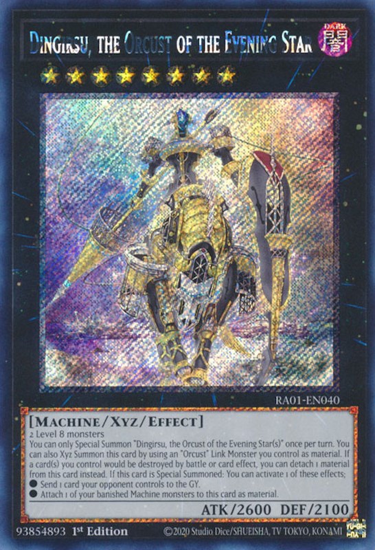 Dingirsu, the Orcust of the Evening Star [RA01-EN040] Platinum Secret Rare | Gamers Paradise