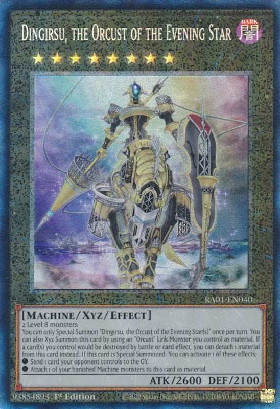 Dingirsu, the Orcust of the Evening Star [RA01-EN040] Prismatic Collector's Rare | Gamers Paradise