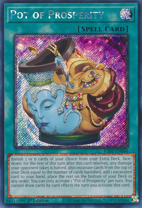 Pot of Prosperity [RA01-EN066] Platinum Secret Rare | Gamers Paradise