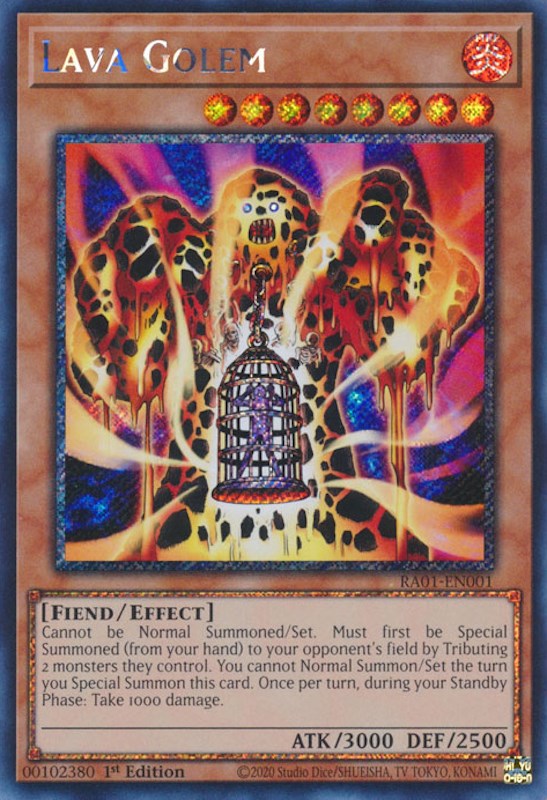 Lava Golem [RA01-EN001] Platinum Secret Rare | Gamers Paradise