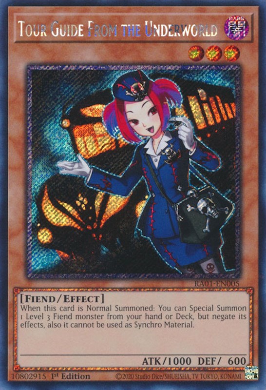 Tour Guide From the Underworld [RA01-EN005] Platinum Secret Rare | Gamers Paradise