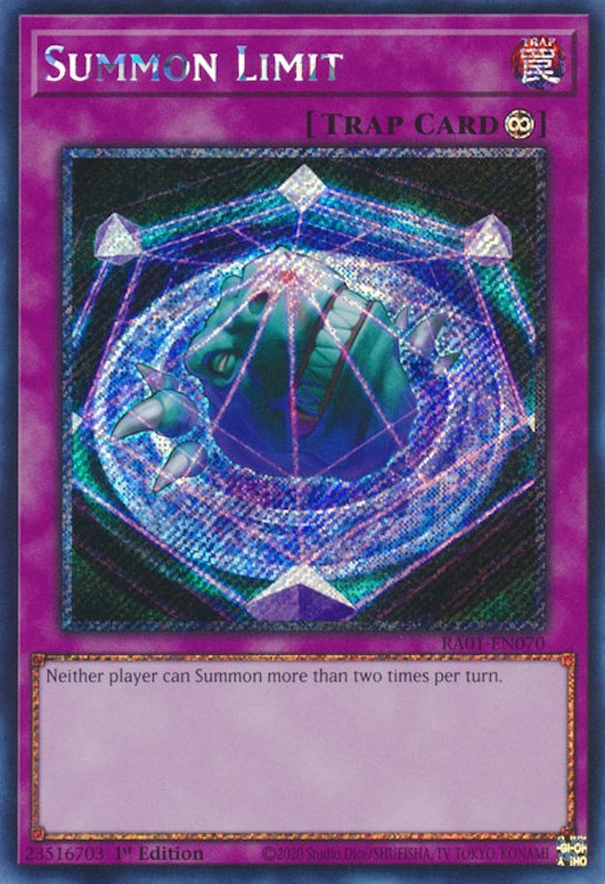 Summon Limit [RA01-EN070] Platinum Secret Rare | Gamers Paradise