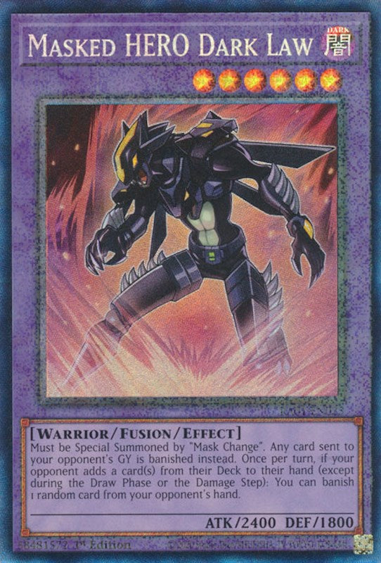 Masked HERO Dark Law [RA01-EN025] Prismatic Collector's Rare | Gamers Paradise