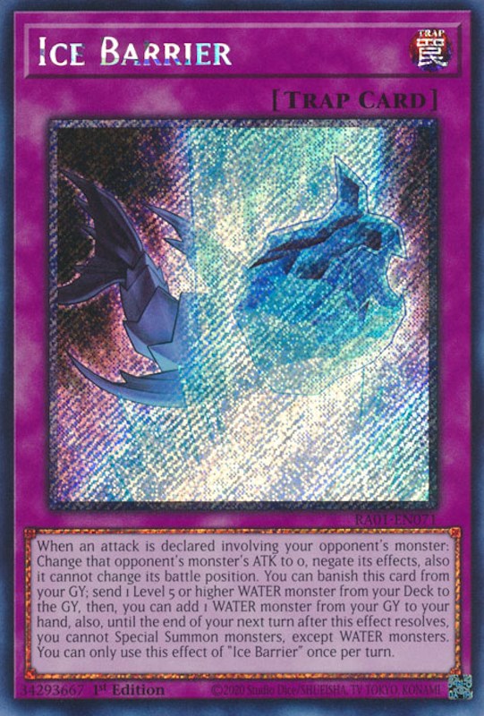 Ice Barrier [RA01-EN071] Platinum Secret Rare | Gamers Paradise