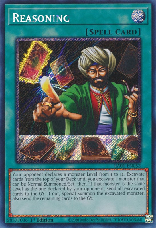 Reasoning [RA01-EN052] Platinum Secret Rare | Gamers Paradise