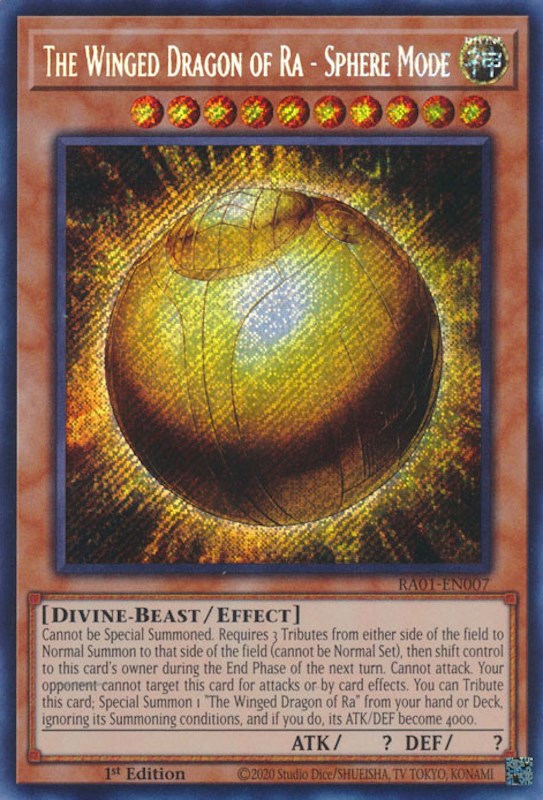 The Winged Dragon of Ra - Sphere Mode [RA01-EN007] Secret Rare | Gamers Paradise