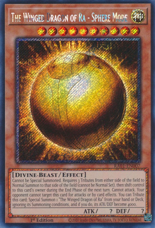 The Winged Dragon of Ra - Sphere Mode [RA01-EN007] Platinum Secret Rare | Gamers Paradise