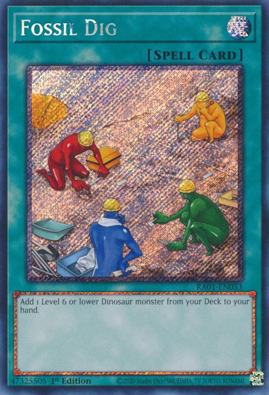 Fossil Dig [RA01-EN053] Platinum Secret Rare | Gamers Paradise