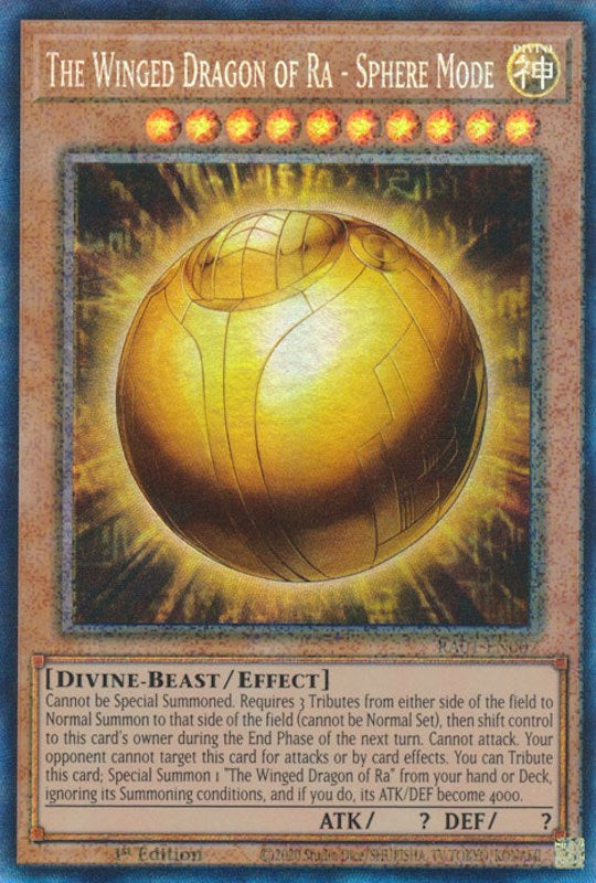 The Winged Dragon of Ra - Sphere Mode [RA01-EN007] Prismatic Collector's Rare | Gamers Paradise