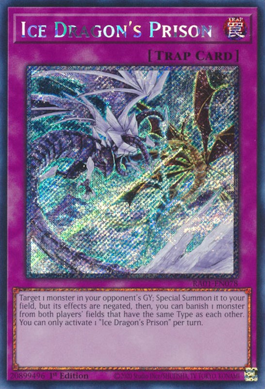 Ice Dragon's Prison [RA01-EN078] Platinum Secret Rare | Gamers Paradise