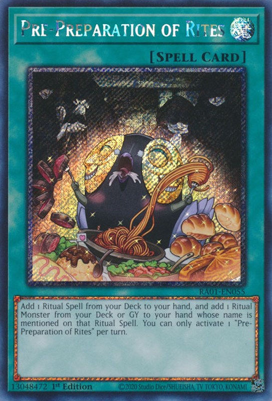 Pre-Preparation of Rites [RA01-EN055] Platinum Secret Rare | Gamers Paradise