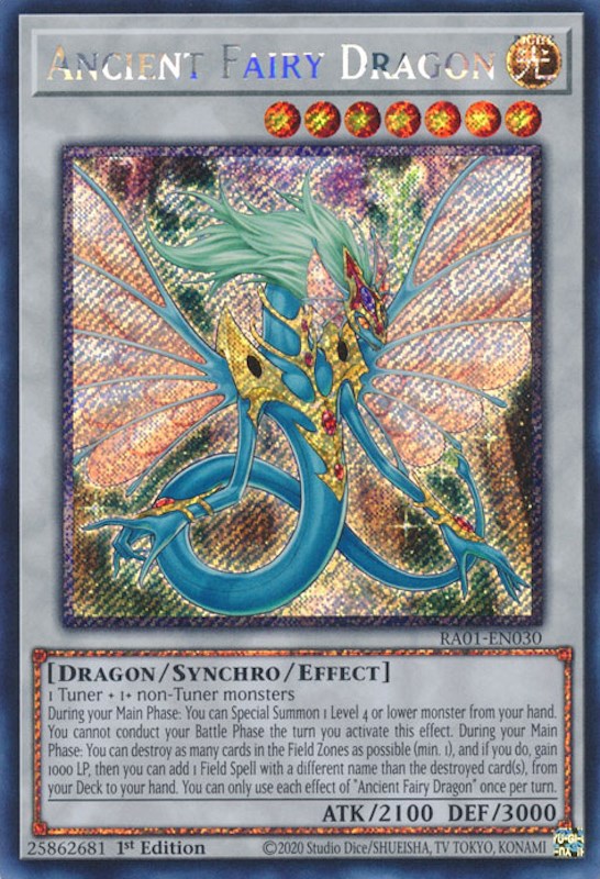 Ancient Fairy Dragon [RA01-EN030] Platinum Secret Rare | Gamers Paradise
