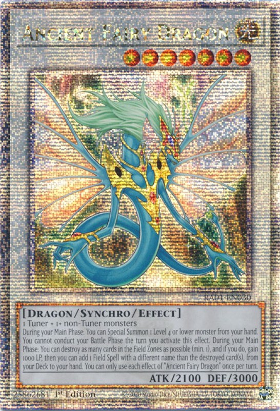 Ancient Fairy Dragon [RA01-EN030] Quarter Century Secret Rare | Gamers Paradise