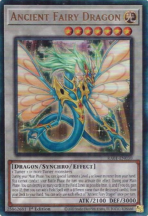 Ancient Fairy Dragon [RA01-EN030] Prismatic Ultimate Rare | Gamers Paradise